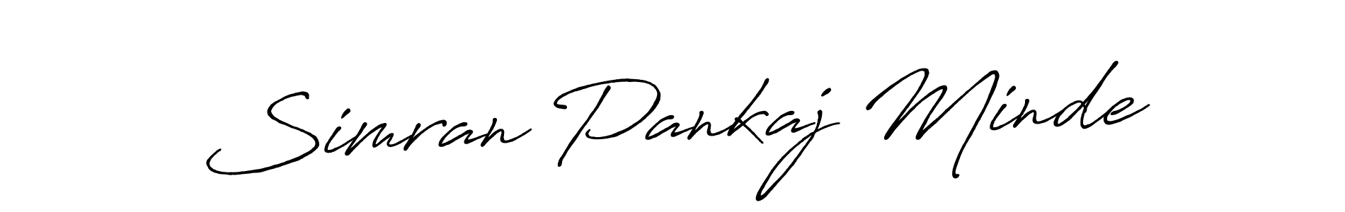 Also we have Simran Pankaj Minde name is the best signature style. Create professional handwritten signature collection using Antro_Vectra_Bolder autograph style. Simran Pankaj Minde signature style 7 images and pictures png