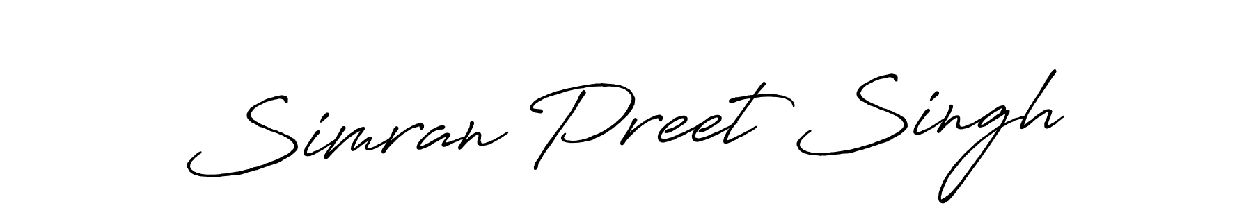 Also we have Simran Preet Singh name is the best signature style. Create professional handwritten signature collection using Antro_Vectra_Bolder autograph style. Simran Preet Singh signature style 7 images and pictures png