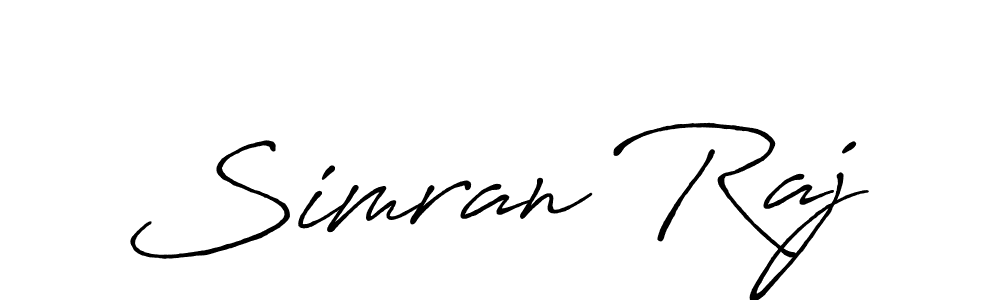 Create a beautiful signature design for name Simran Raj. With this signature (Antro_Vectra_Bolder) fonts, you can make a handwritten signature for free. Simran Raj signature style 7 images and pictures png