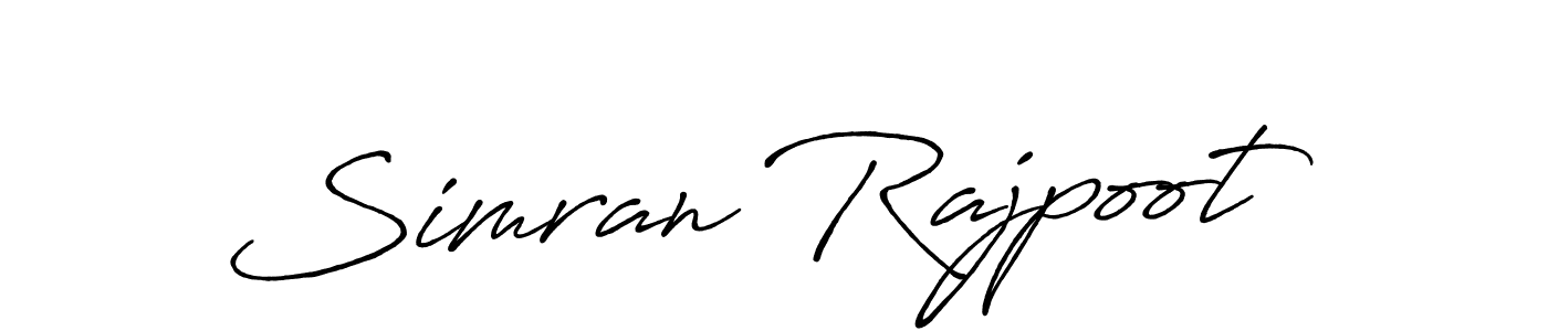 Simran Rajpoot stylish signature style. Best Handwritten Sign (Antro_Vectra_Bolder) for my name. Handwritten Signature Collection Ideas for my name Simran Rajpoot. Simran Rajpoot signature style 7 images and pictures png