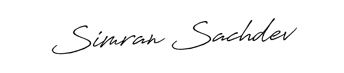 Also You can easily find your signature by using the search form. We will create Simran Sachdev name handwritten signature images for you free of cost using Antro_Vectra_Bolder sign style. Simran Sachdev signature style 7 images and pictures png