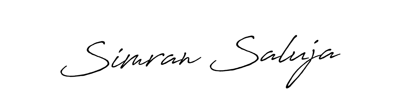 How to Draw Simran Saluja signature style? Antro_Vectra_Bolder is a latest design signature styles for name Simran Saluja. Simran Saluja signature style 7 images and pictures png