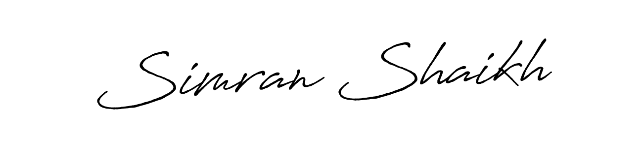 You can use this online signature creator to create a handwritten signature for the name Simran Shaikh. This is the best online autograph maker. Simran Shaikh signature style 7 images and pictures png