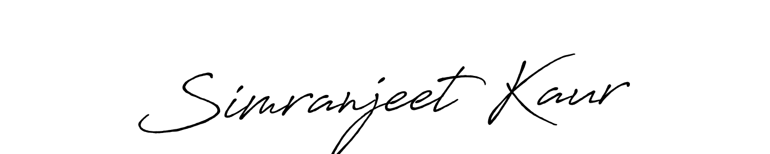 It looks lik you need a new signature style for name Simranjeet Kaur. Design unique handwritten (Antro_Vectra_Bolder) signature with our free signature maker in just a few clicks. Simranjeet Kaur signature style 7 images and pictures png