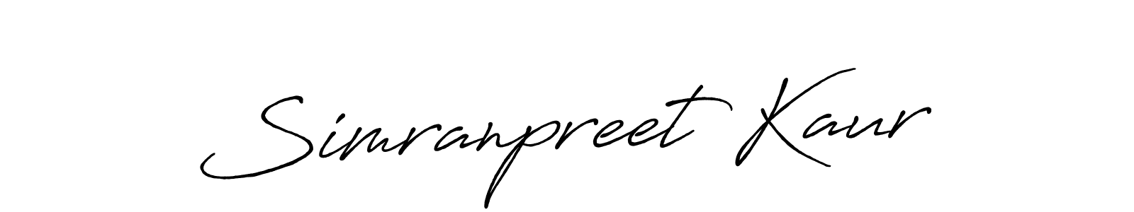Make a short Simranpreet Kaur signature style. Manage your documents anywhere anytime using Antro_Vectra_Bolder. Create and add eSignatures, submit forms, share and send files easily. Simranpreet Kaur signature style 7 images and pictures png