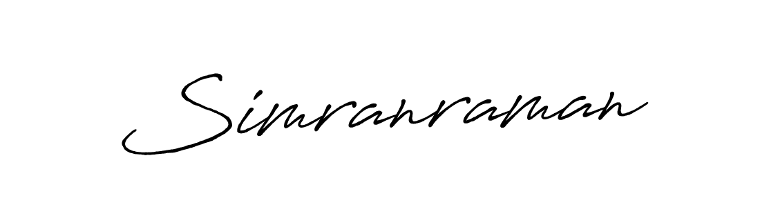 Design your own signature with our free online signature maker. With this signature software, you can create a handwritten (Antro_Vectra_Bolder) signature for name Simranraman. Simranraman signature style 7 images and pictures png