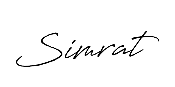 Simrat stylish signature style. Best Handwritten Sign (Antro_Vectra_Bolder) for my name. Handwritten Signature Collection Ideas for my name Simrat. Simrat signature style 7 images and pictures png