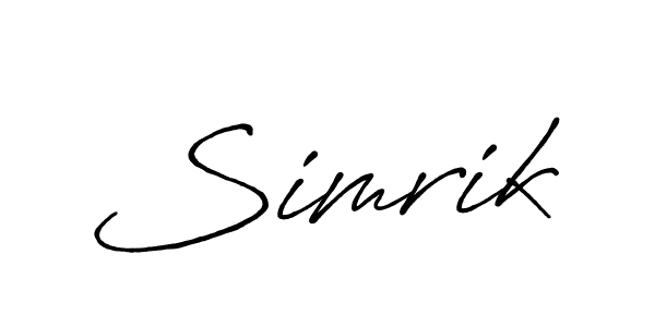 You should practise on your own different ways (Antro_Vectra_Bolder) to write your name (Simrik) in signature. don't let someone else do it for you. Simrik signature style 7 images and pictures png