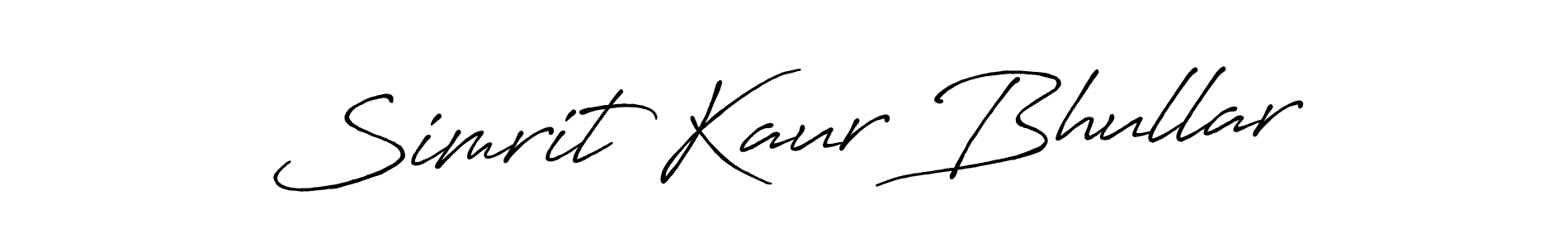 It looks lik you need a new signature style for name Simrit Kaur Bhullar. Design unique handwritten (Antro_Vectra_Bolder) signature with our free signature maker in just a few clicks. Simrit Kaur Bhullar signature style 7 images and pictures png