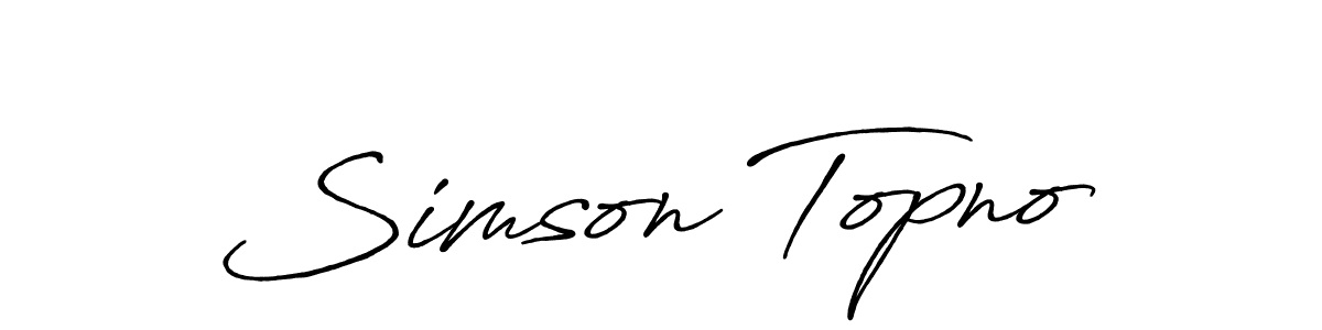 How to make Simson Topno signature? Antro_Vectra_Bolder is a professional autograph style. Create handwritten signature for Simson Topno name. Simson Topno signature style 7 images and pictures png