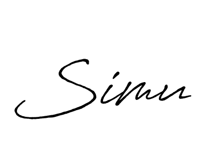 Also You can easily find your signature by using the search form. We will create Simu name handwritten signature images for you free of cost using Antro_Vectra_Bolder sign style. Simu signature style 7 images and pictures png