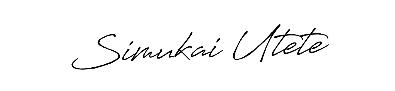You should practise on your own different ways (Antro_Vectra_Bolder) to write your name (Simukai Utete) in signature. don't let someone else do it for you. Simukai Utete signature style 7 images and pictures png