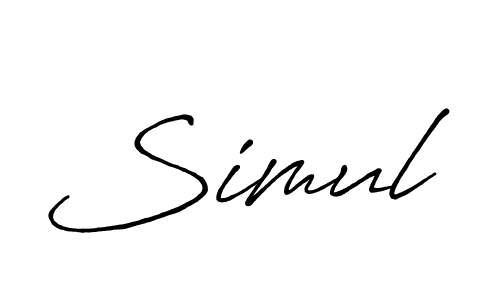 Also we have Simul name is the best signature style. Create professional handwritten signature collection using Antro_Vectra_Bolder autograph style. Simul signature style 7 images and pictures png