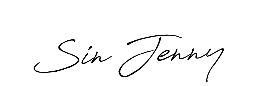 You should practise on your own different ways (Antro_Vectra_Bolder) to write your name (Sin Jenny) in signature. don't let someone else do it for you. Sin Jenny signature style 7 images and pictures png