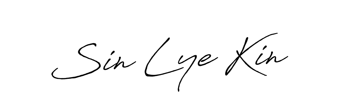 Make a beautiful signature design for name Sin Lye Kin. With this signature (Antro_Vectra_Bolder) style, you can create a handwritten signature for free. Sin Lye Kin signature style 7 images and pictures png