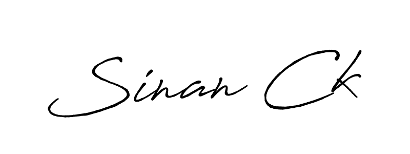 Make a beautiful signature design for name Sinan Ck. With this signature (Antro_Vectra_Bolder) style, you can create a handwritten signature for free. Sinan Ck signature style 7 images and pictures png