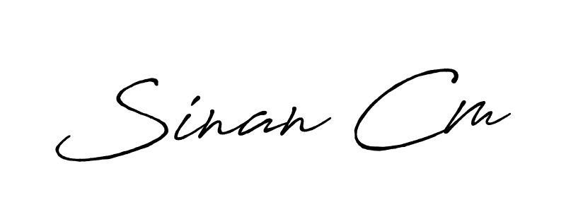 Make a beautiful signature design for name Sinan Cm. Use this online signature maker to create a handwritten signature for free. Sinan Cm signature style 7 images and pictures png