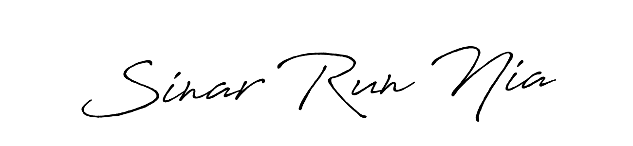 Design your own signature with our free online signature maker. With this signature software, you can create a handwritten (Antro_Vectra_Bolder) signature for name Sinar Run Nia. Sinar Run Nia signature style 7 images and pictures png