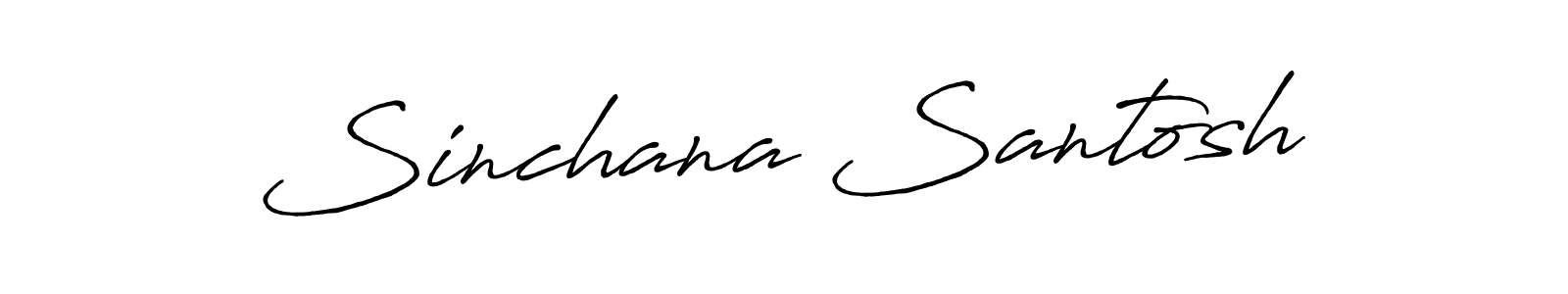 Also we have Sinchana Santosh name is the best signature style. Create professional handwritten signature collection using Antro_Vectra_Bolder autograph style. Sinchana Santosh signature style 7 images and pictures png