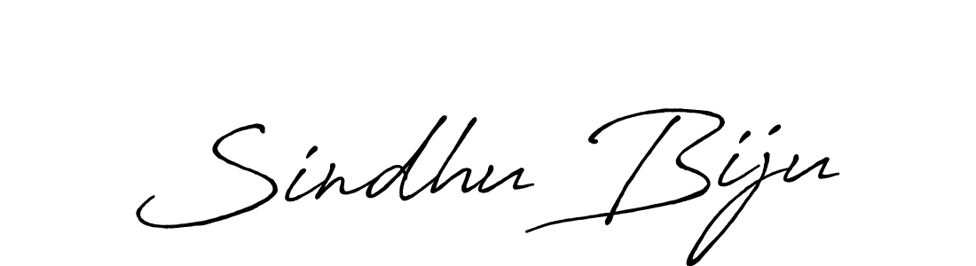 How to make Sindhu Biju name signature. Use Antro_Vectra_Bolder style for creating short signs online. This is the latest handwritten sign. Sindhu Biju signature style 7 images and pictures png