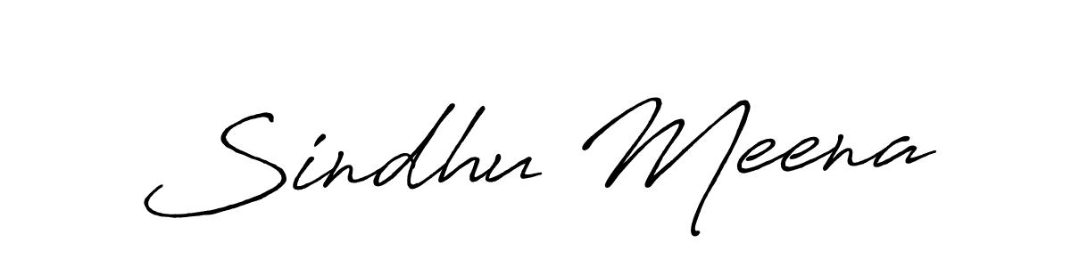 Create a beautiful signature design for name Sindhu Meena. With this signature (Antro_Vectra_Bolder) fonts, you can make a handwritten signature for free. Sindhu Meena signature style 7 images and pictures png