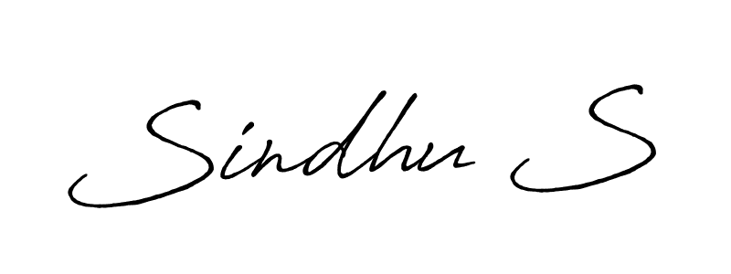 Sindhu S stylish signature style. Best Handwritten Sign (Antro_Vectra_Bolder) for my name. Handwritten Signature Collection Ideas for my name Sindhu S. Sindhu S signature style 7 images and pictures png