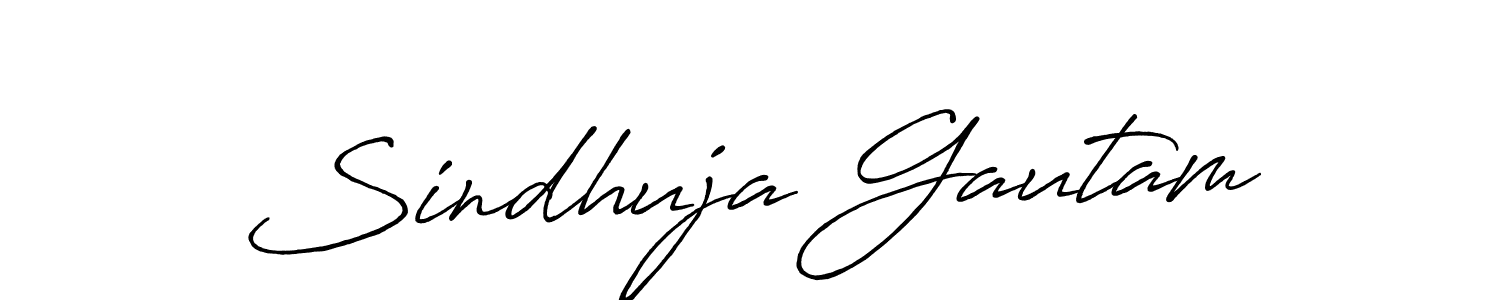This is the best signature style for the Sindhuja Gautam name. Also you like these signature font (Antro_Vectra_Bolder). Mix name signature. Sindhuja Gautam signature style 7 images and pictures png
