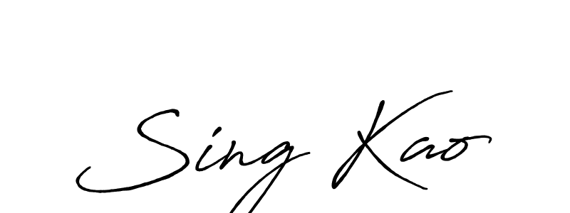 Similarly Antro_Vectra_Bolder is the best handwritten signature design. Signature creator online .You can use it as an online autograph creator for name Sing Kao. Sing Kao signature style 7 images and pictures png