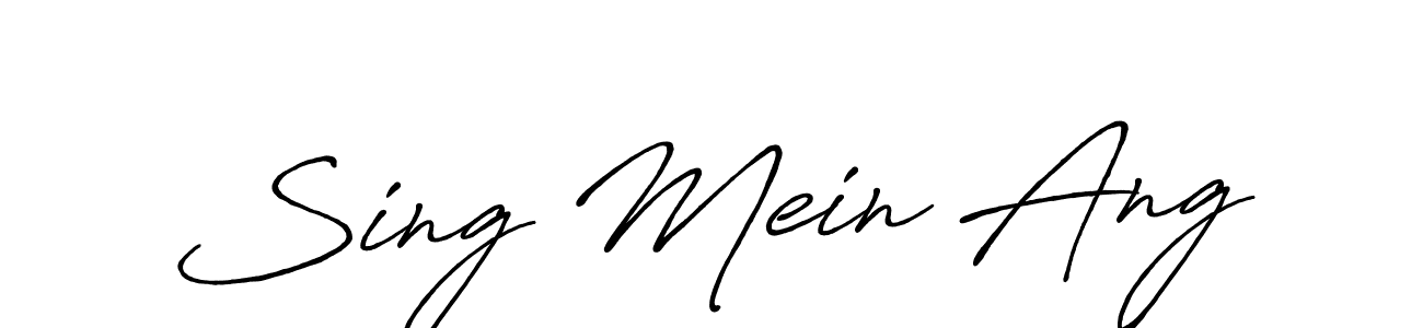 This is the best signature style for the Sing Mein Ang name. Also you like these signature font (Antro_Vectra_Bolder). Mix name signature. Sing Mein Ang signature style 7 images and pictures png