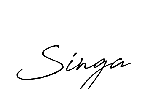 Also we have Singa name is the best signature style. Create professional handwritten signature collection using Antro_Vectra_Bolder autograph style. Singa signature style 7 images and pictures png