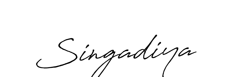 Use a signature maker to create a handwritten signature online. With this signature software, you can design (Antro_Vectra_Bolder) your own signature for name Singadiya. Singadiya signature style 7 images and pictures png