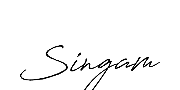 Create a beautiful signature design for name Singam. With this signature (Antro_Vectra_Bolder) fonts, you can make a handwritten signature for free. Singam signature style 7 images and pictures png