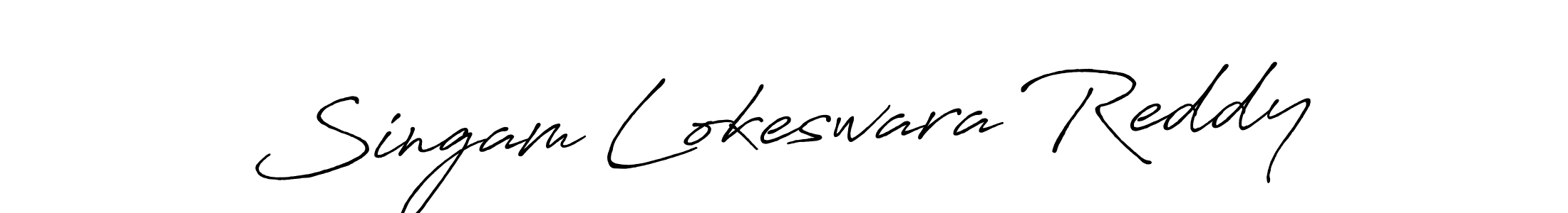 Also You can easily find your signature by using the search form. We will create Singam Lokeswara Reddy name handwritten signature images for you free of cost using Antro_Vectra_Bolder sign style. Singam Lokeswara Reddy signature style 7 images and pictures png