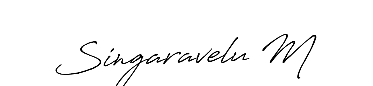 How to Draw Singaravelu M signature style? Antro_Vectra_Bolder is a latest design signature styles for name Singaravelu M. Singaravelu M signature style 7 images and pictures png