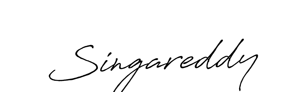 Use a signature maker to create a handwritten signature online. With this signature software, you can design (Antro_Vectra_Bolder) your own signature for name Singareddy. Singareddy signature style 7 images and pictures png