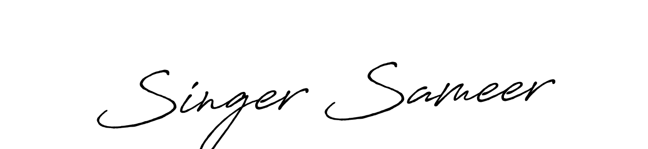 Also we have Singer Sameer name is the best signature style. Create professional handwritten signature collection using Antro_Vectra_Bolder autograph style. Singer Sameer signature style 7 images and pictures png