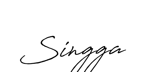 How to make Singga name signature. Use Antro_Vectra_Bolder style for creating short signs online. This is the latest handwritten sign. Singga signature style 7 images and pictures png