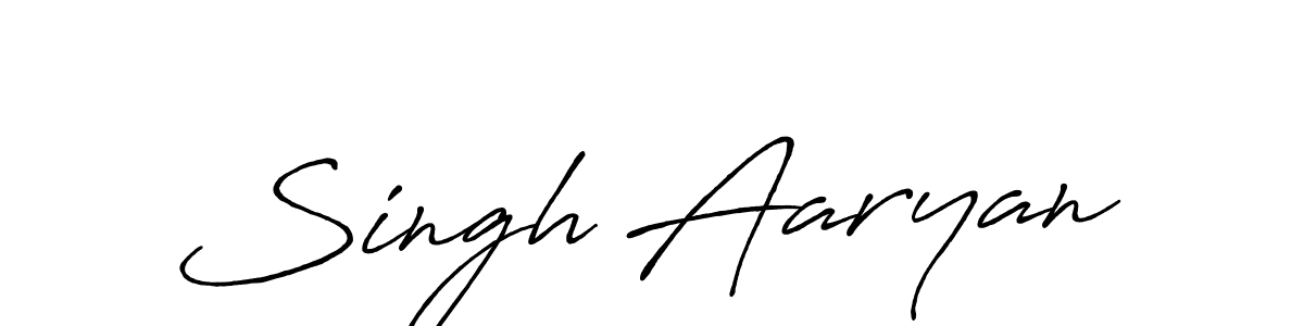 Create a beautiful signature design for name Singh Aaryan. With this signature (Antro_Vectra_Bolder) fonts, you can make a handwritten signature for free. Singh Aaryan signature style 7 images and pictures png