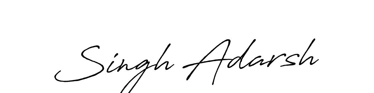 Also we have Singh Adarsh name is the best signature style. Create professional handwritten signature collection using Antro_Vectra_Bolder autograph style. Singh Adarsh signature style 7 images and pictures png