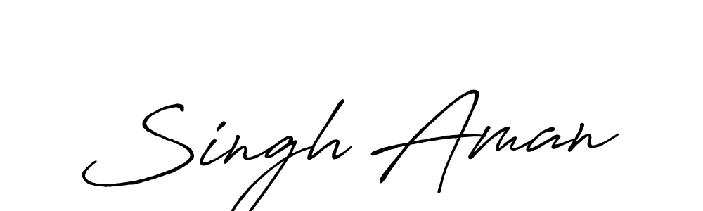 Make a beautiful signature design for name Singh Aman. With this signature (Antro_Vectra_Bolder) style, you can create a handwritten signature for free. Singh Aman signature style 7 images and pictures png