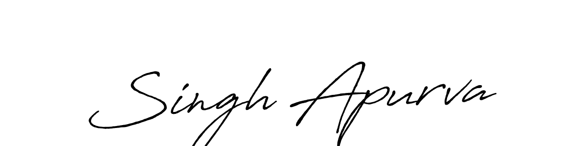 Also we have Singh Apurva name is the best signature style. Create professional handwritten signature collection using Antro_Vectra_Bolder autograph style. Singh Apurva signature style 7 images and pictures png