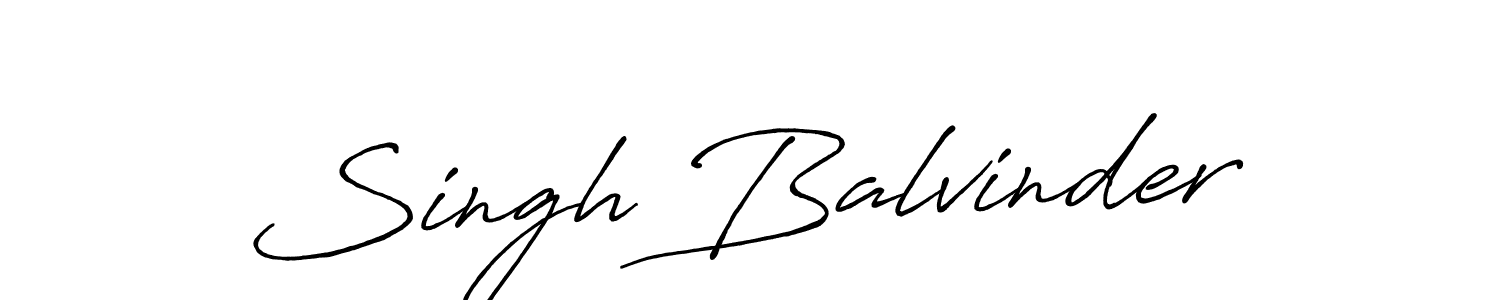 Use a signature maker to create a handwritten signature online. With this signature software, you can design (Antro_Vectra_Bolder) your own signature for name Singh Balvinder. Singh Balvinder signature style 7 images and pictures png