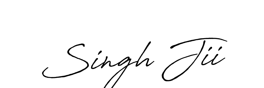 Make a beautiful signature design for name Singh Jii. With this signature (Antro_Vectra_Bolder) style, you can create a handwritten signature for free. Singh Jii signature style 7 images and pictures png