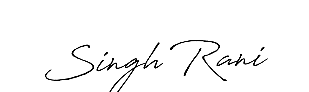 Also You can easily find your signature by using the search form. We will create Singh Rani name handwritten signature images for you free of cost using Antro_Vectra_Bolder sign style. Singh Rani signature style 7 images and pictures png