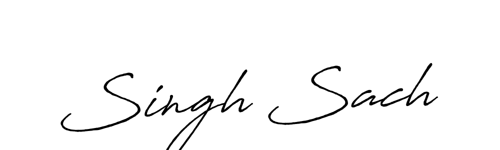 Also we have Singh Sach name is the best signature style. Create professional handwritten signature collection using Antro_Vectra_Bolder autograph style. Singh Sach signature style 7 images and pictures png