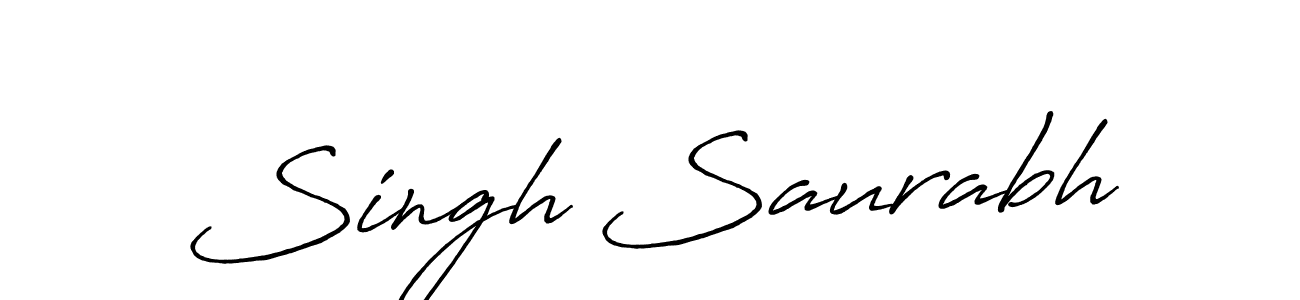 Use a signature maker to create a handwritten signature online. With this signature software, you can design (Antro_Vectra_Bolder) your own signature for name Singh Saurabh. Singh Saurabh signature style 7 images and pictures png
