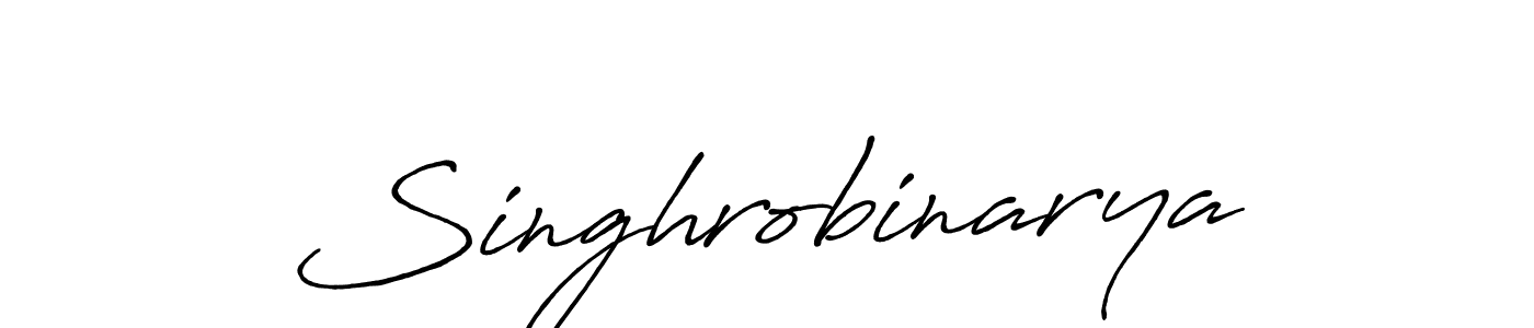 Antro_Vectra_Bolder is a professional signature style that is perfect for those who want to add a touch of class to their signature. It is also a great choice for those who want to make their signature more unique. Get Singhrobinarya name to fancy signature for free. Singhrobinarya signature style 7 images and pictures png