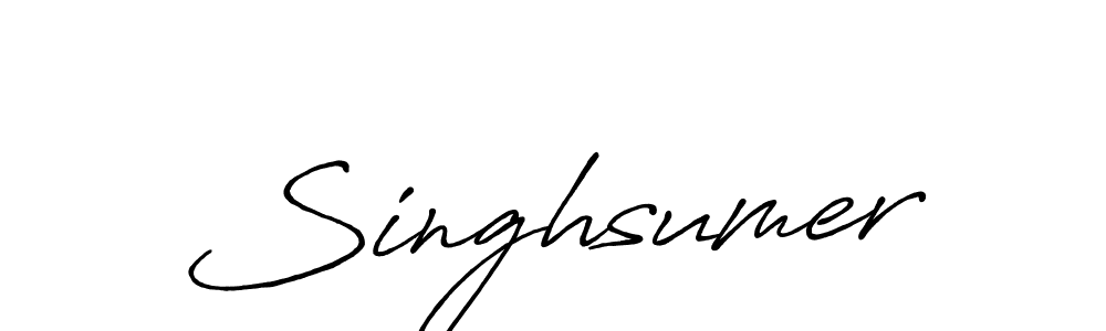 Make a beautiful signature design for name Singhsumer. With this signature (Antro_Vectra_Bolder) style, you can create a handwritten signature for free. Singhsumer signature style 7 images and pictures png