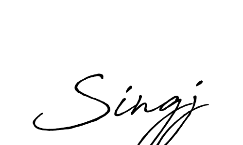 The best way (Antro_Vectra_Bolder) to make a short signature is to pick only two or three words in your name. The name Singj include a total of six letters. For converting this name. Singj signature style 7 images and pictures png