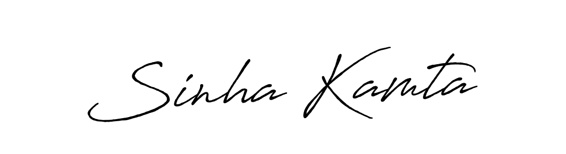 Use a signature maker to create a handwritten signature online. With this signature software, you can design (Antro_Vectra_Bolder) your own signature for name Sinha Kamta. Sinha Kamta signature style 7 images and pictures png